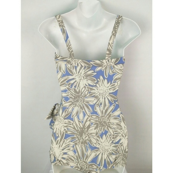 Retro Style One piece swimsuit with pinup Coverup Skirt M - Picture 5 of 7